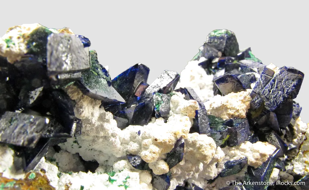 Azurite with Malachite and Calcite image