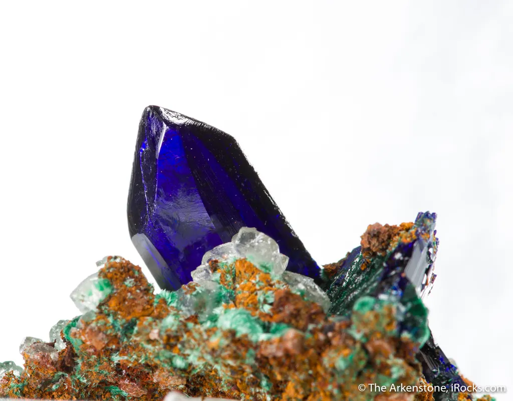 Azurite with Malachite and Calcite - image 4