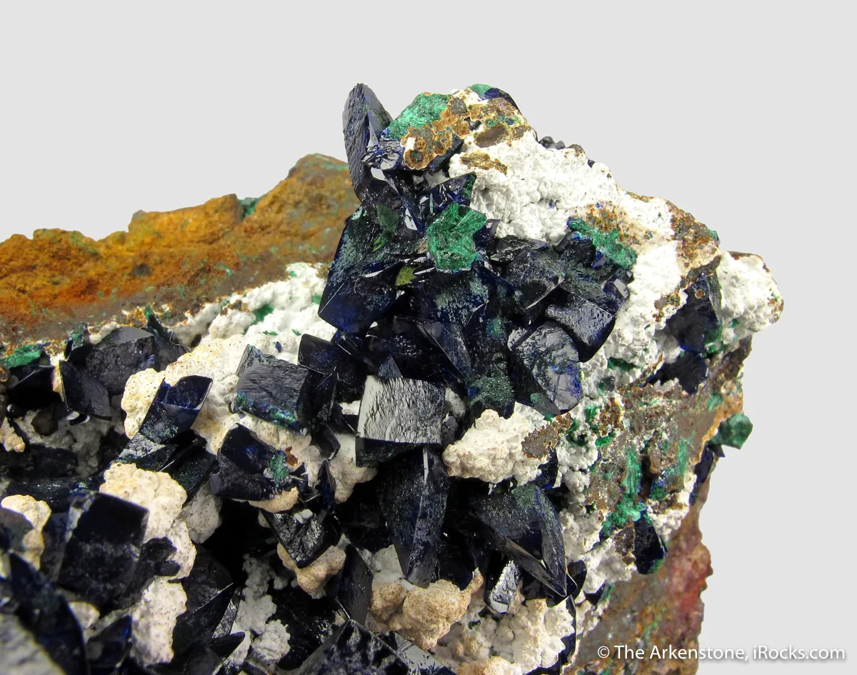 Azurite with Malachite and Calcite - image 4