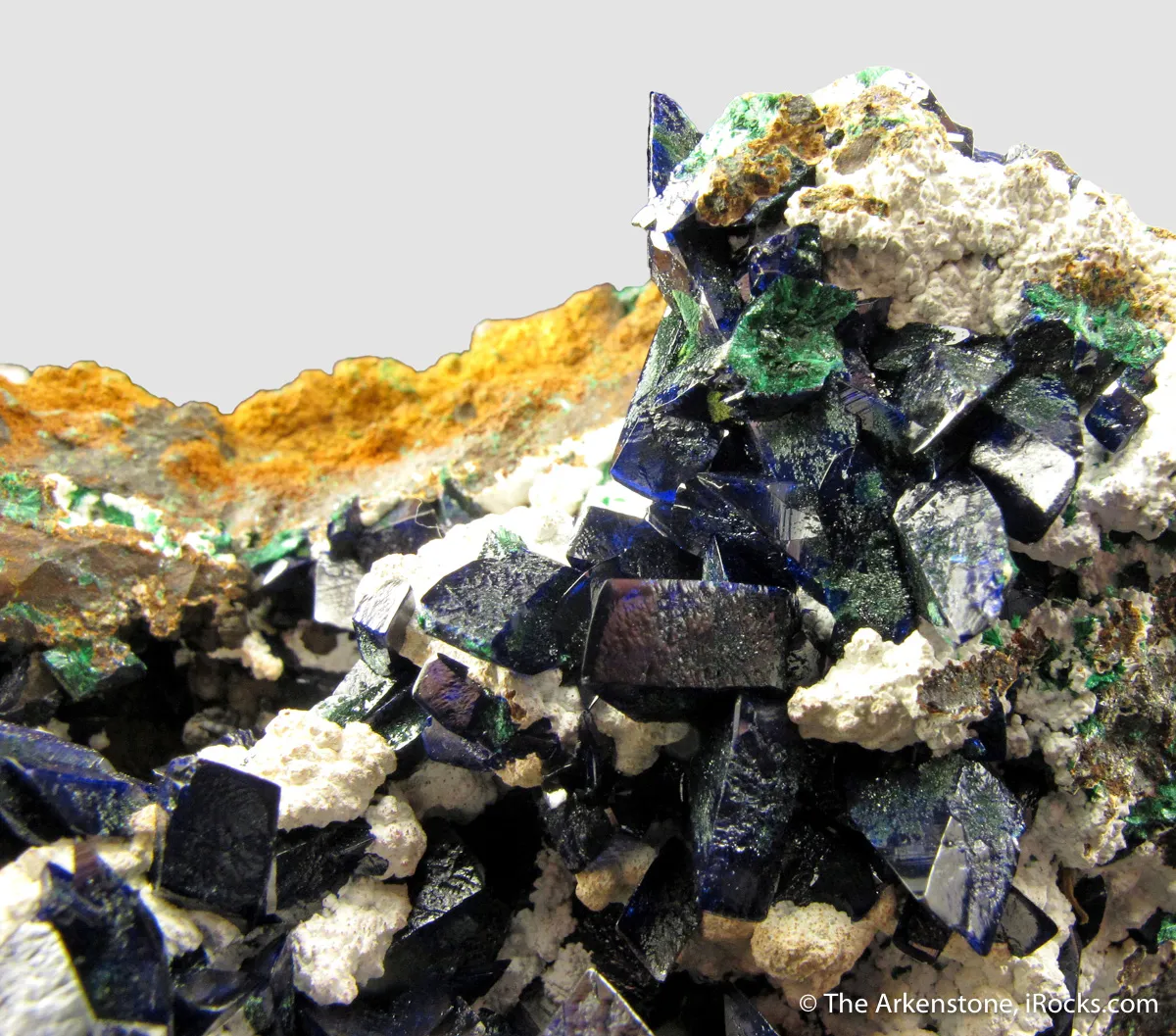 Azurite with Malachite and Calcite - image 5