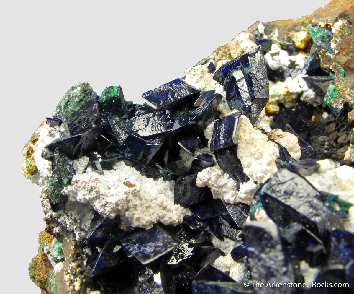 Azurite with Malachite and Calcite - image 3