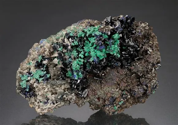 Azurite with Malachite and Cerussite image