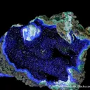 Azurite with Malachite and Chalcoalumite (circa 1900) - image 3