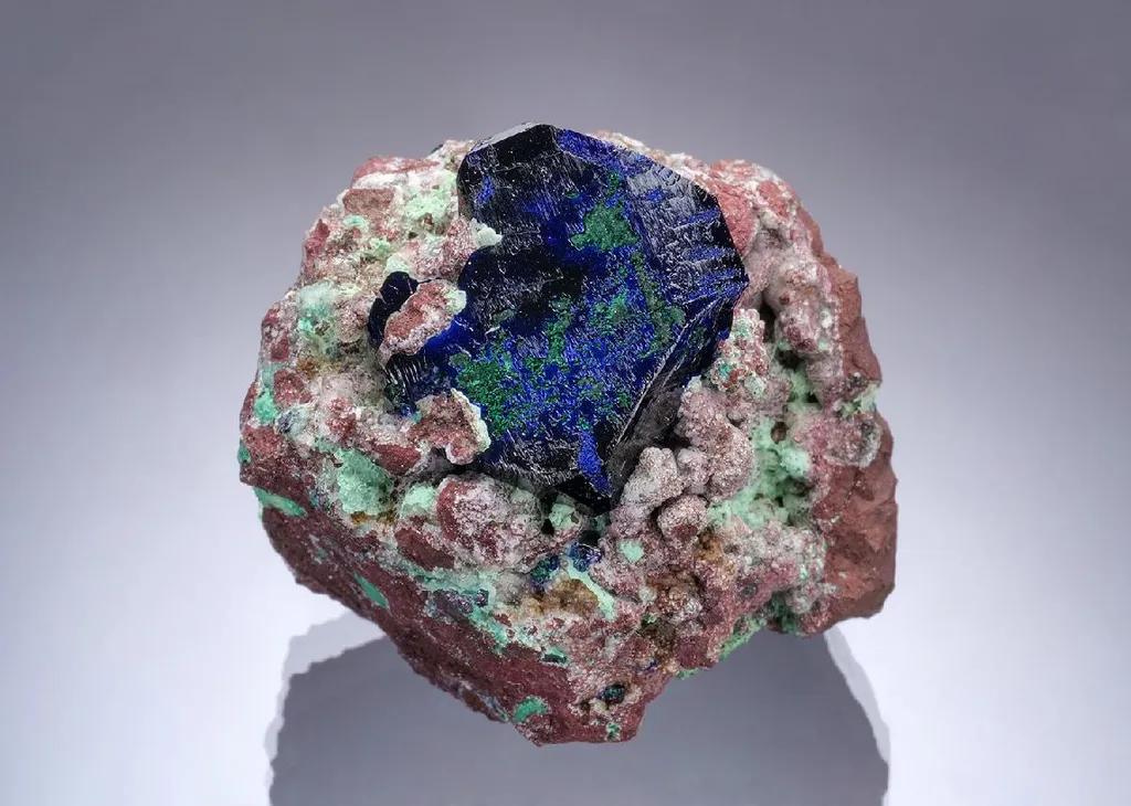 Azurite with Malachite and Cuprite image