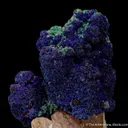 Azurite, with Malachite and Goethite, on Quartz - image 5
