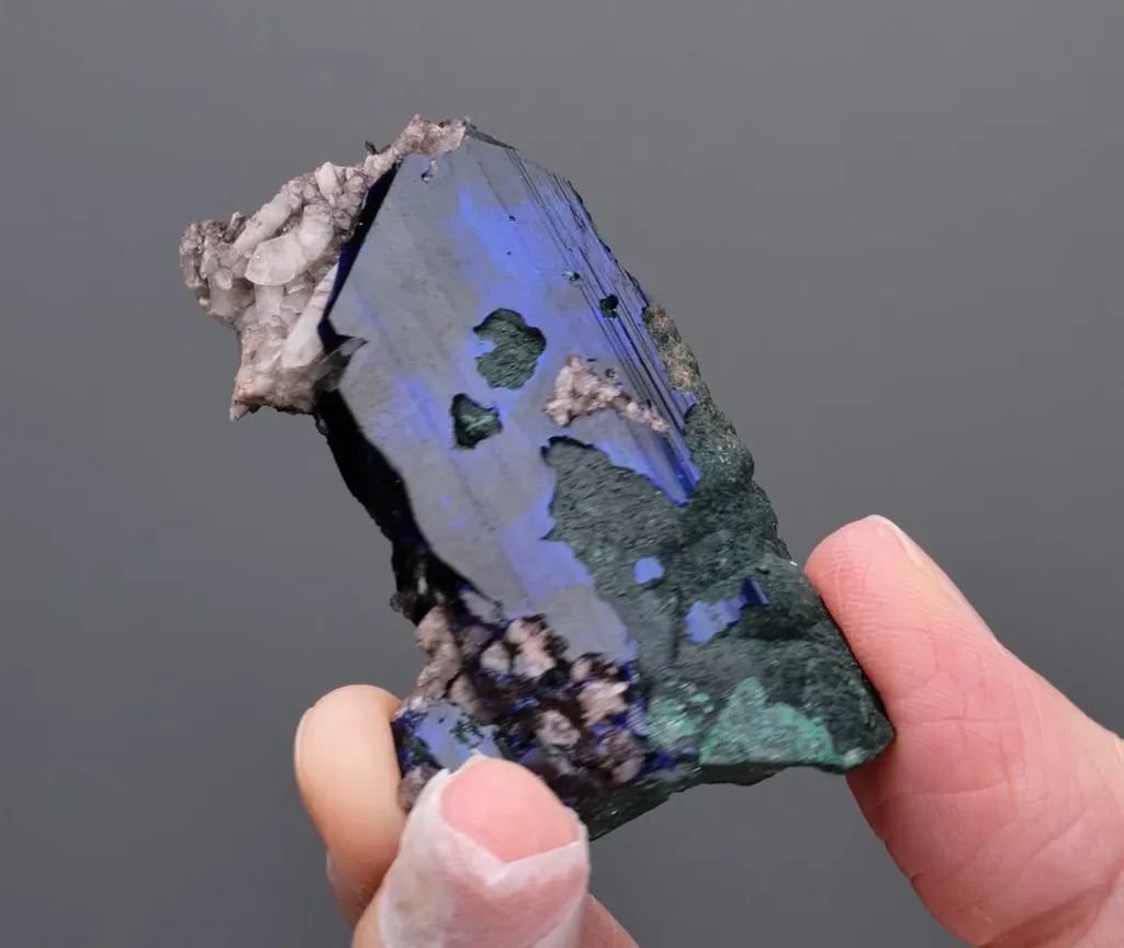 Azurite with Malachite and Quartz - image 2