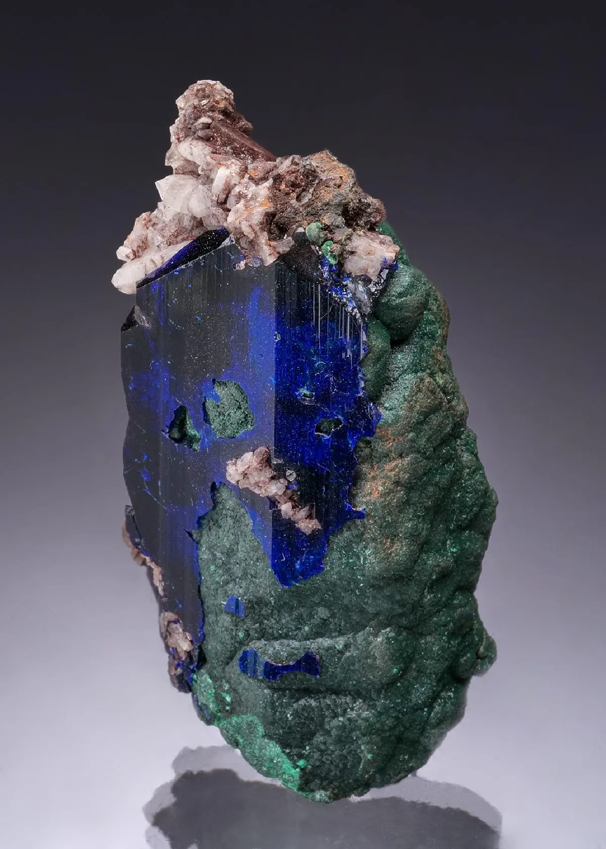 Azurite with Malachite and Quartz - image 1