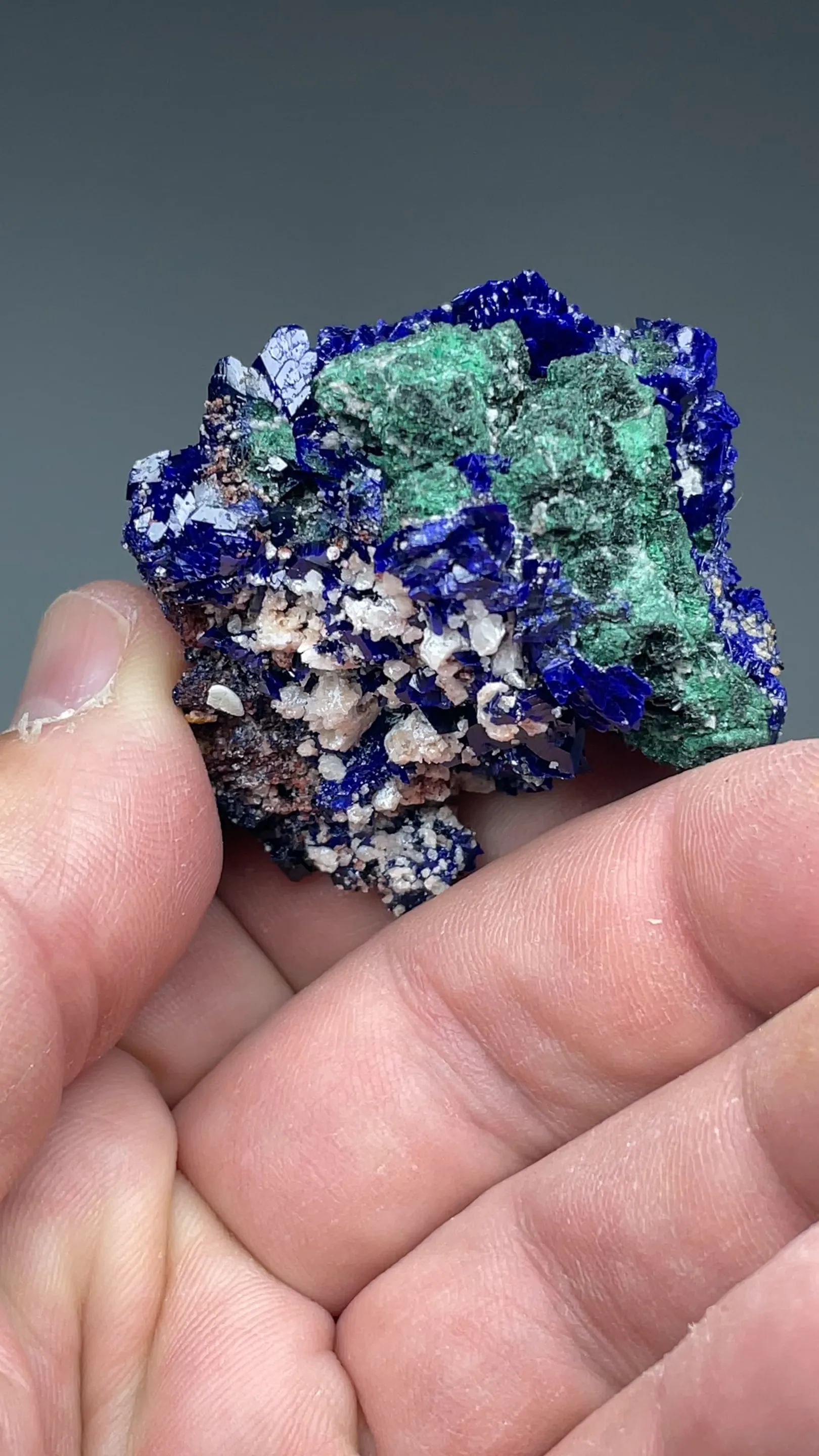 Azurite with Malachite, Barite - image 2