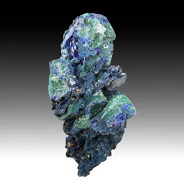Azurite with Malachite