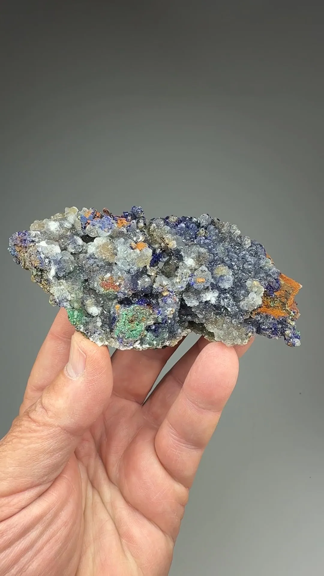 Azurite with Malachite, Calcite - image 2