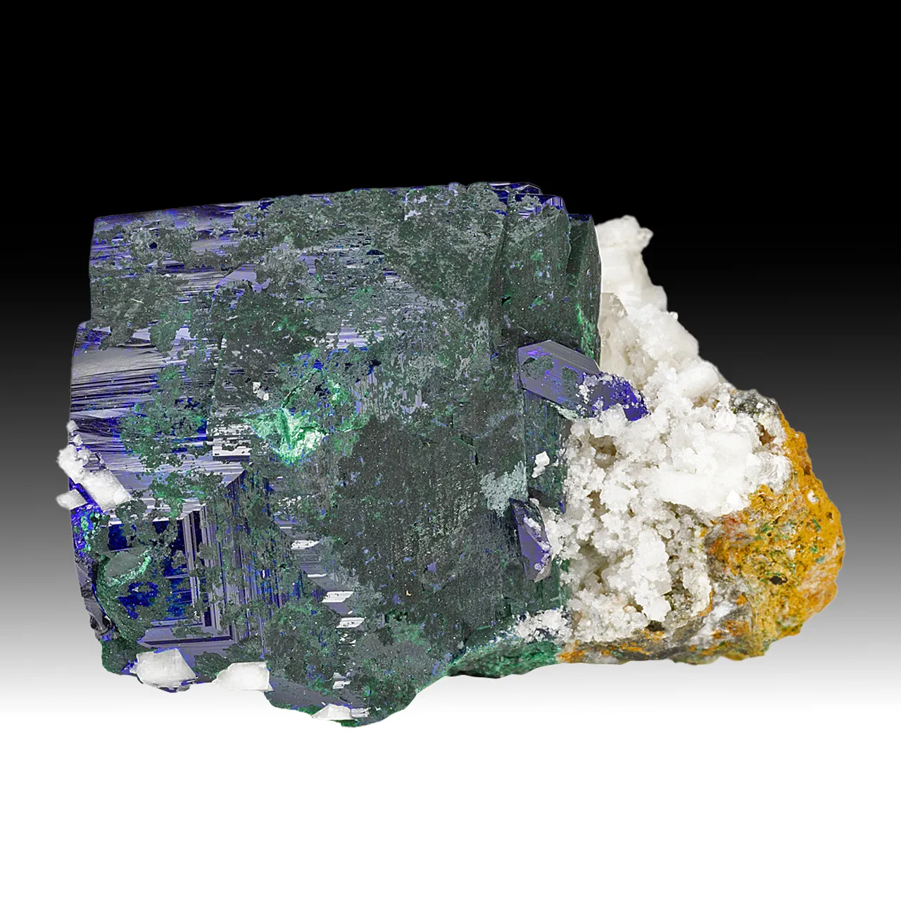 Azurite with Malachite, Calcite - image 1