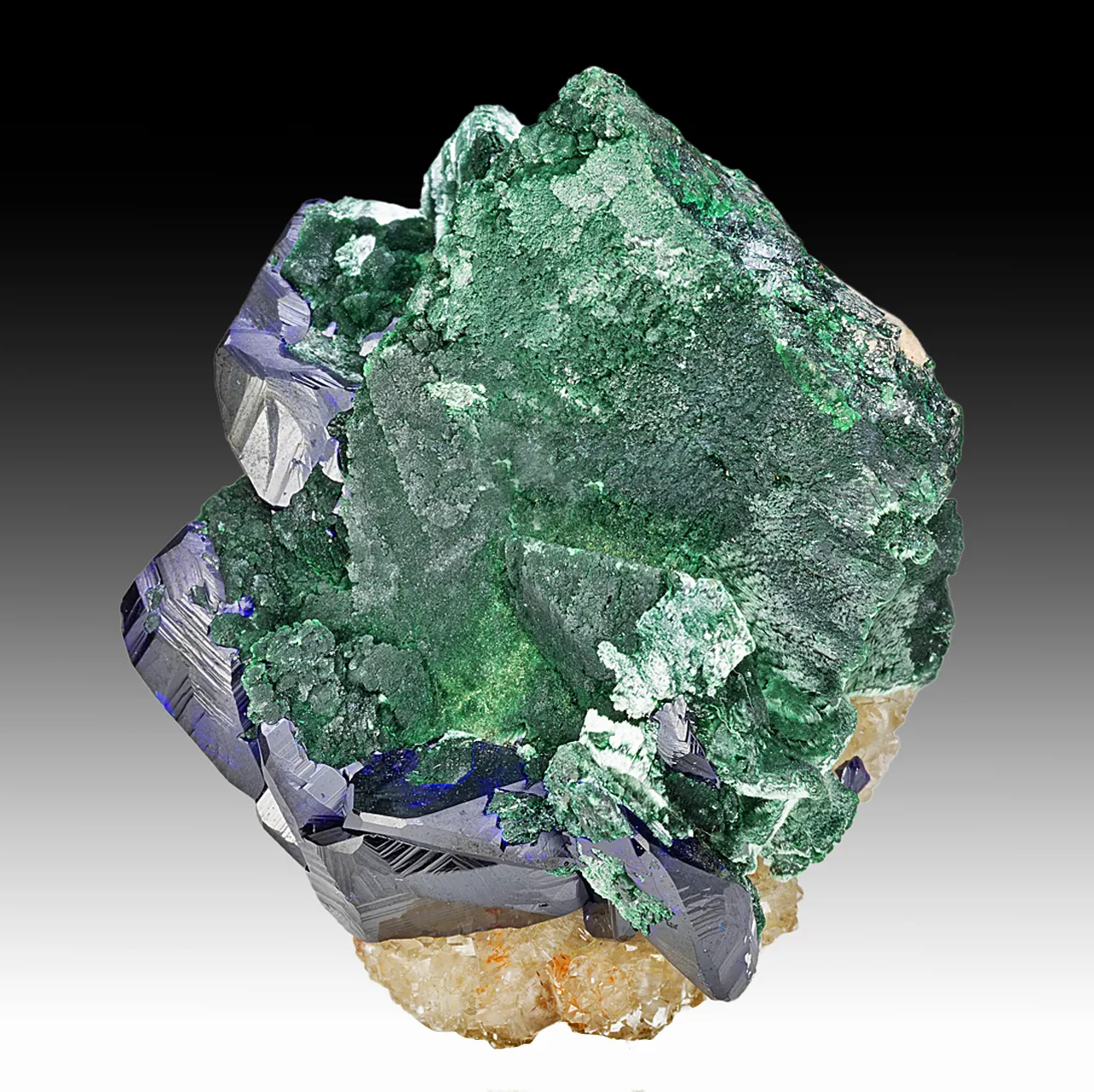 Azurite with Malachite, Calcite - image 1