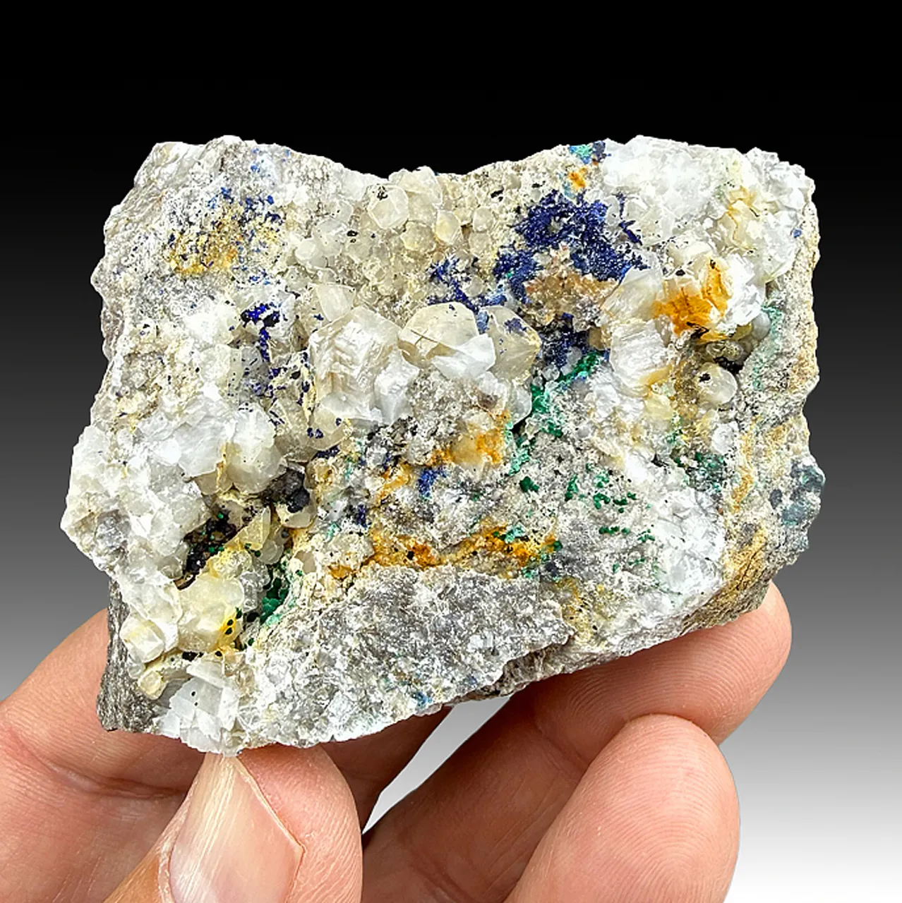 Azurite with Malachite, Calcite, Cuprite - image 1