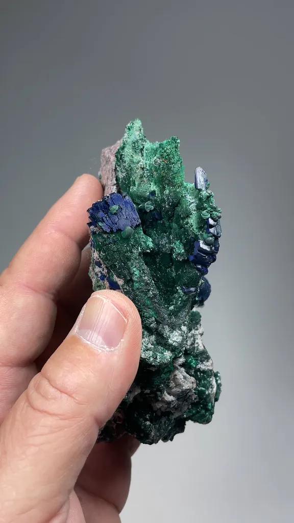 Azurite with Malachite, Cerussite, Quartz - image 2