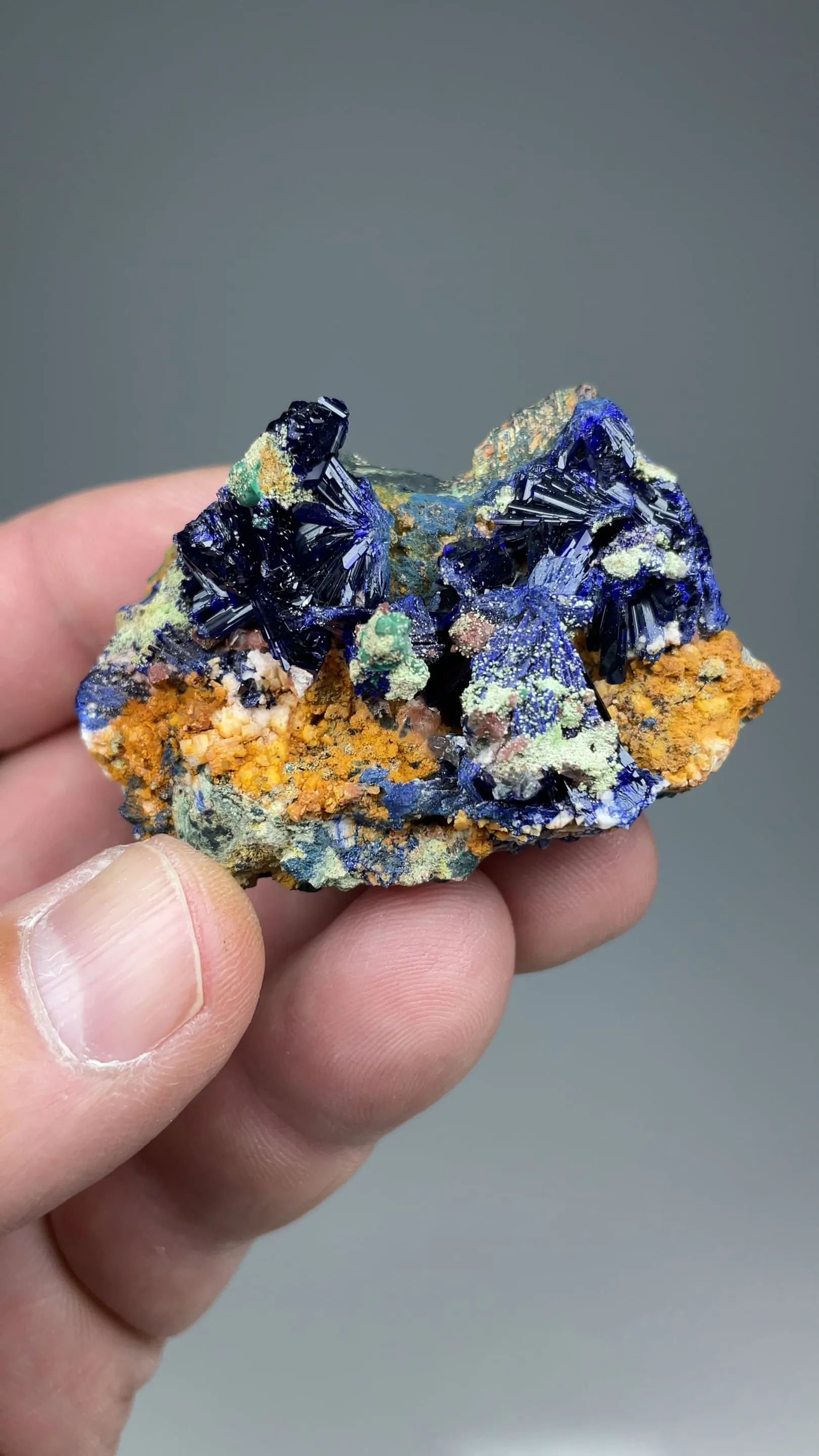 Azurite with Malachite, Duftite - image 2