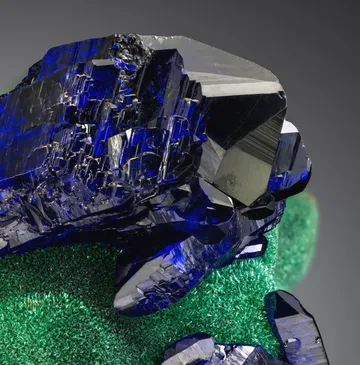 Azurite with Malachite