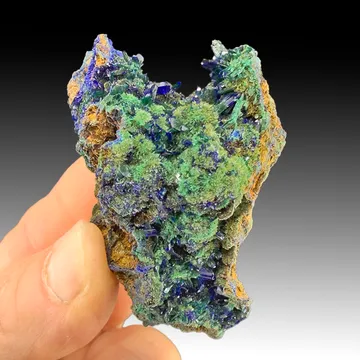 Azurite with Malachite