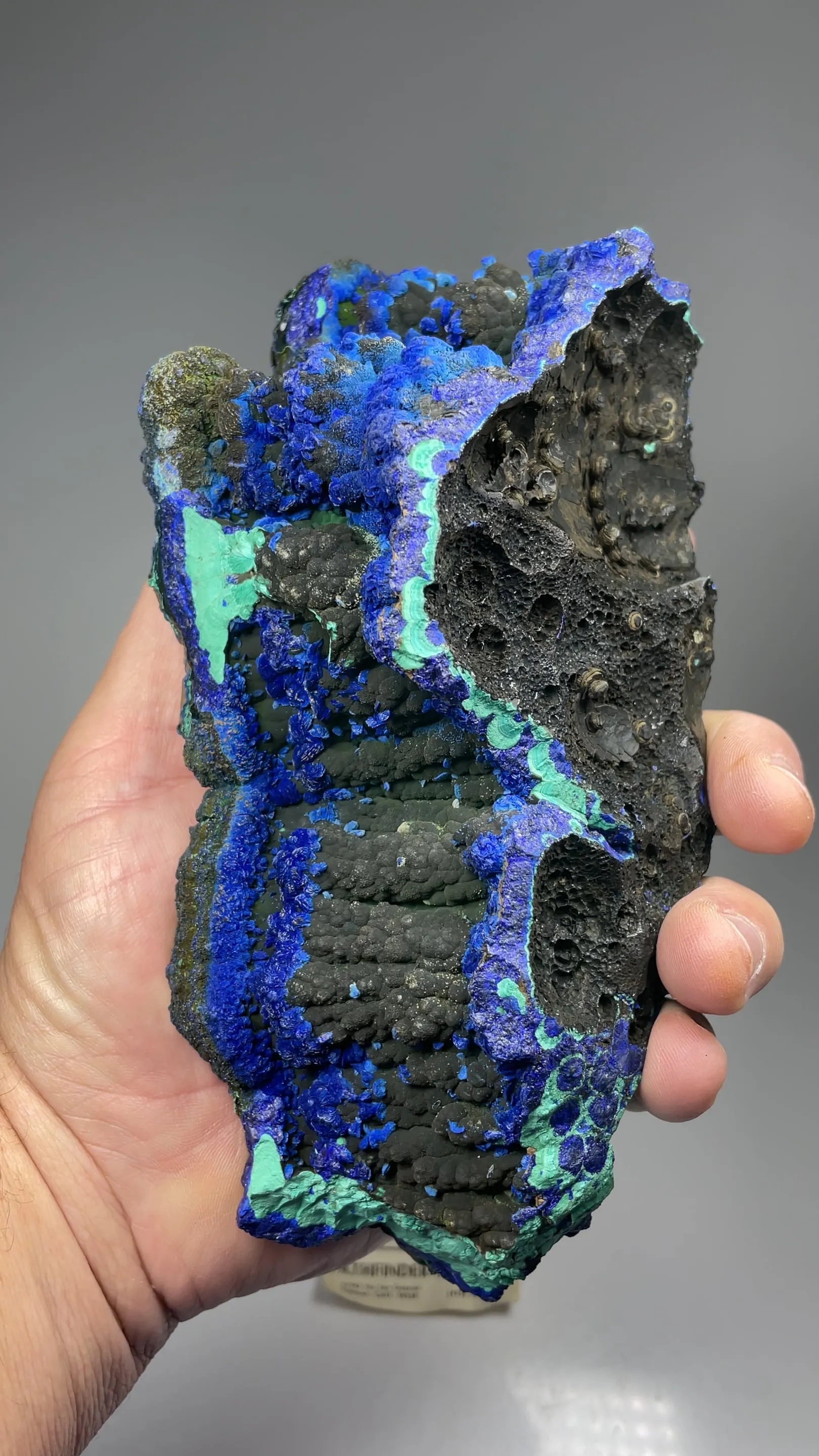 Azurite with Malachite, Goethite (repaired) - image 2