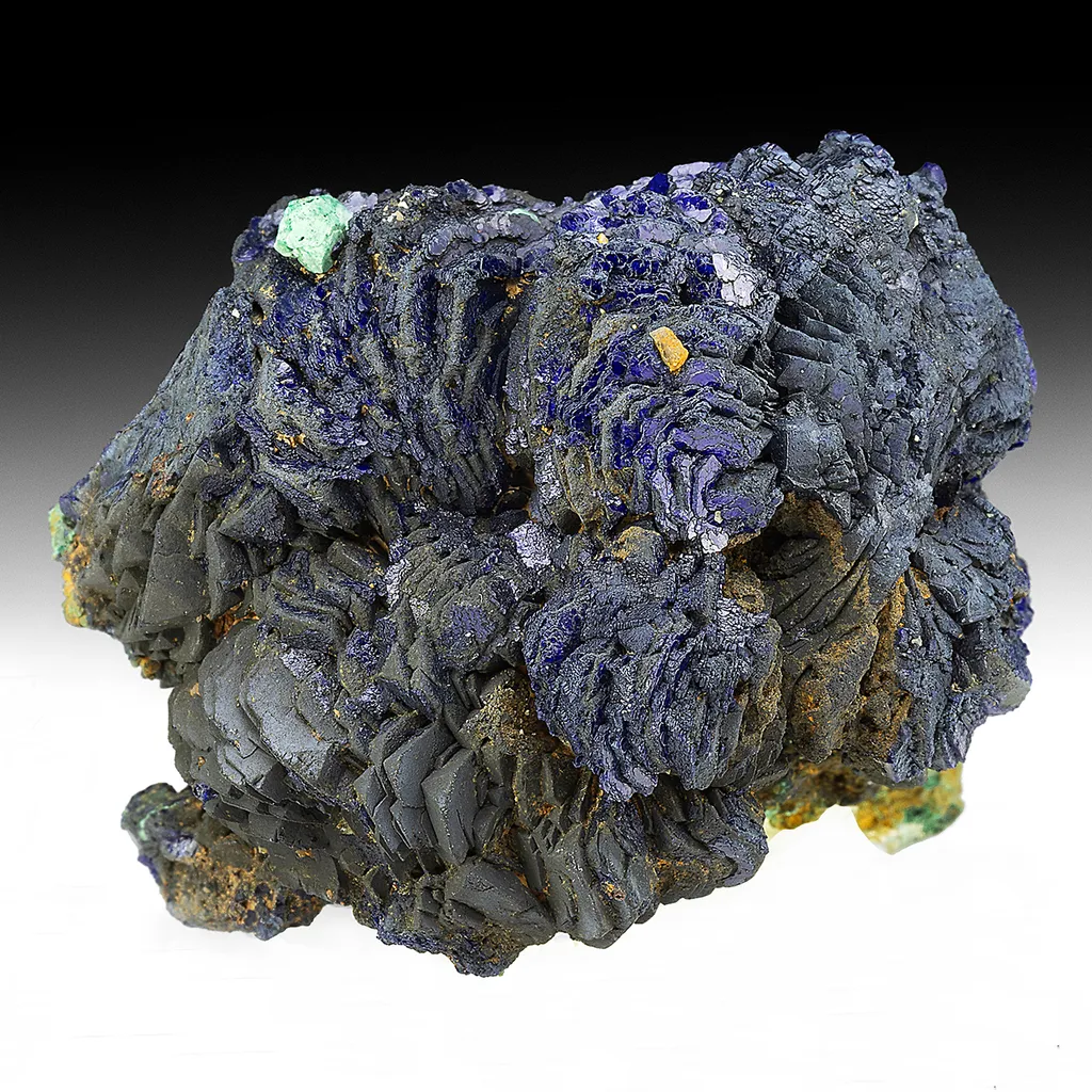 Azurite with Malachite on Cuprite image