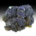 Azurite with Malachite on Cuprite - image 1