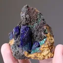 Azurite with Malachite on LIMONITE - image 2