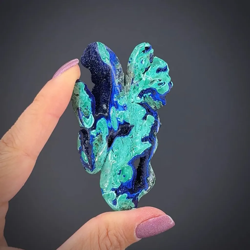 Azurite with Malachite (polished) image