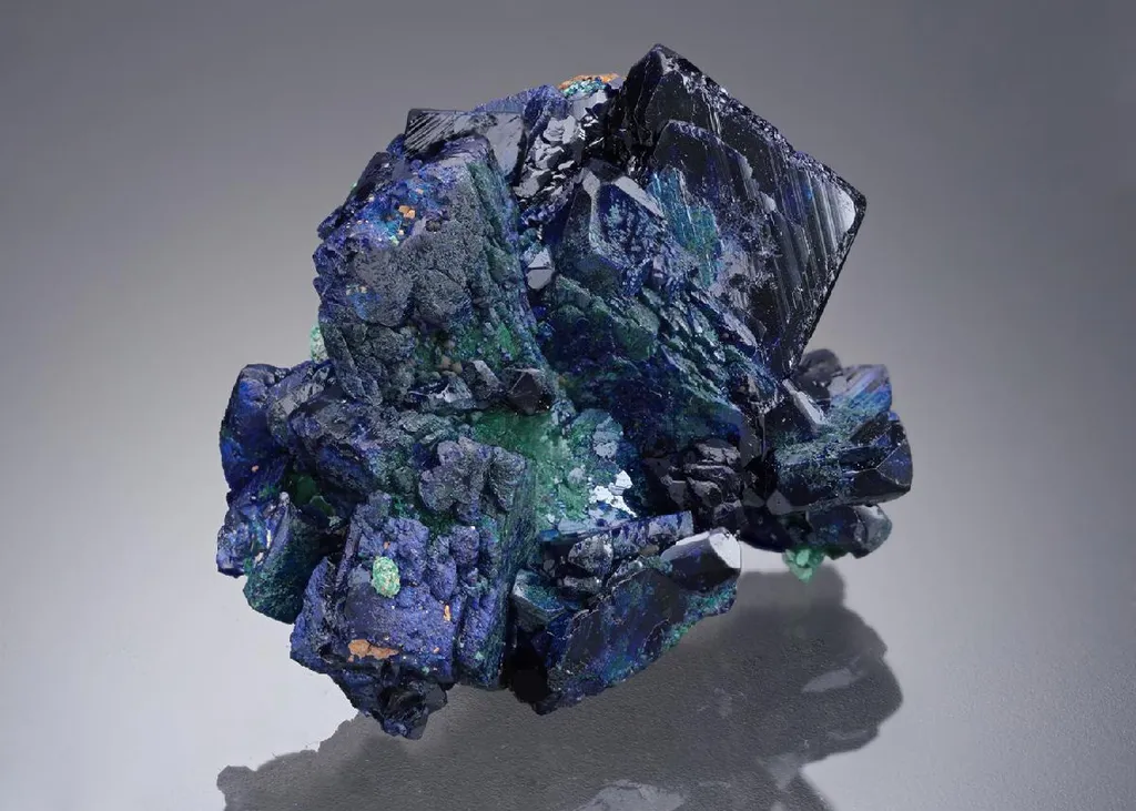 Azurite with Malachite ps. after Azurite image