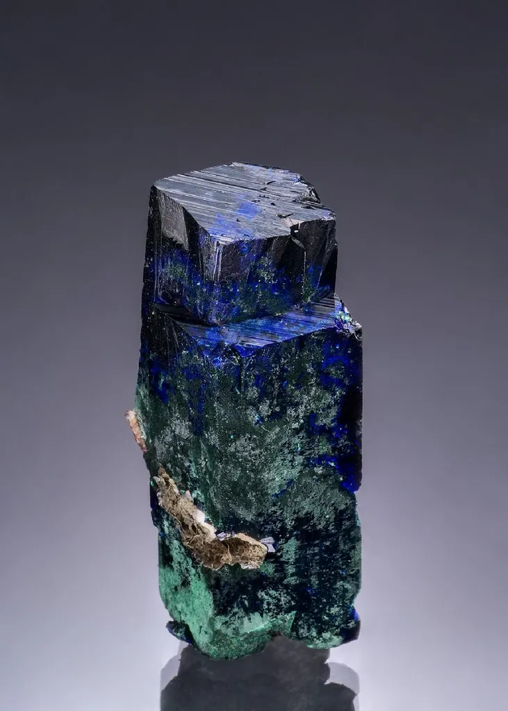 Azurite with Malachite ps. after Azurite image