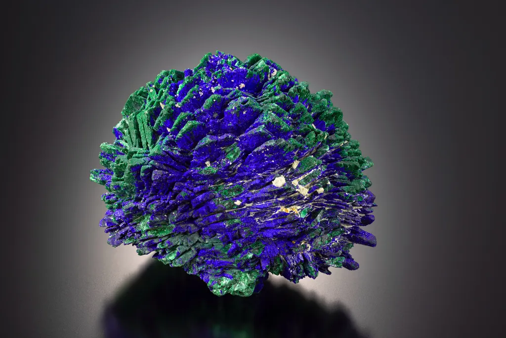 Azurite with Malachite ps. Azurite from Namibia, Oshikoto Region, Tsumeb image