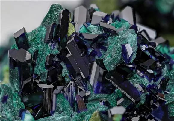 Azurite with Malachite Pseudomorph After Azurite - image 1