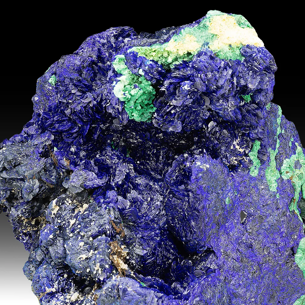 Azurite with Malachite, Quartz image