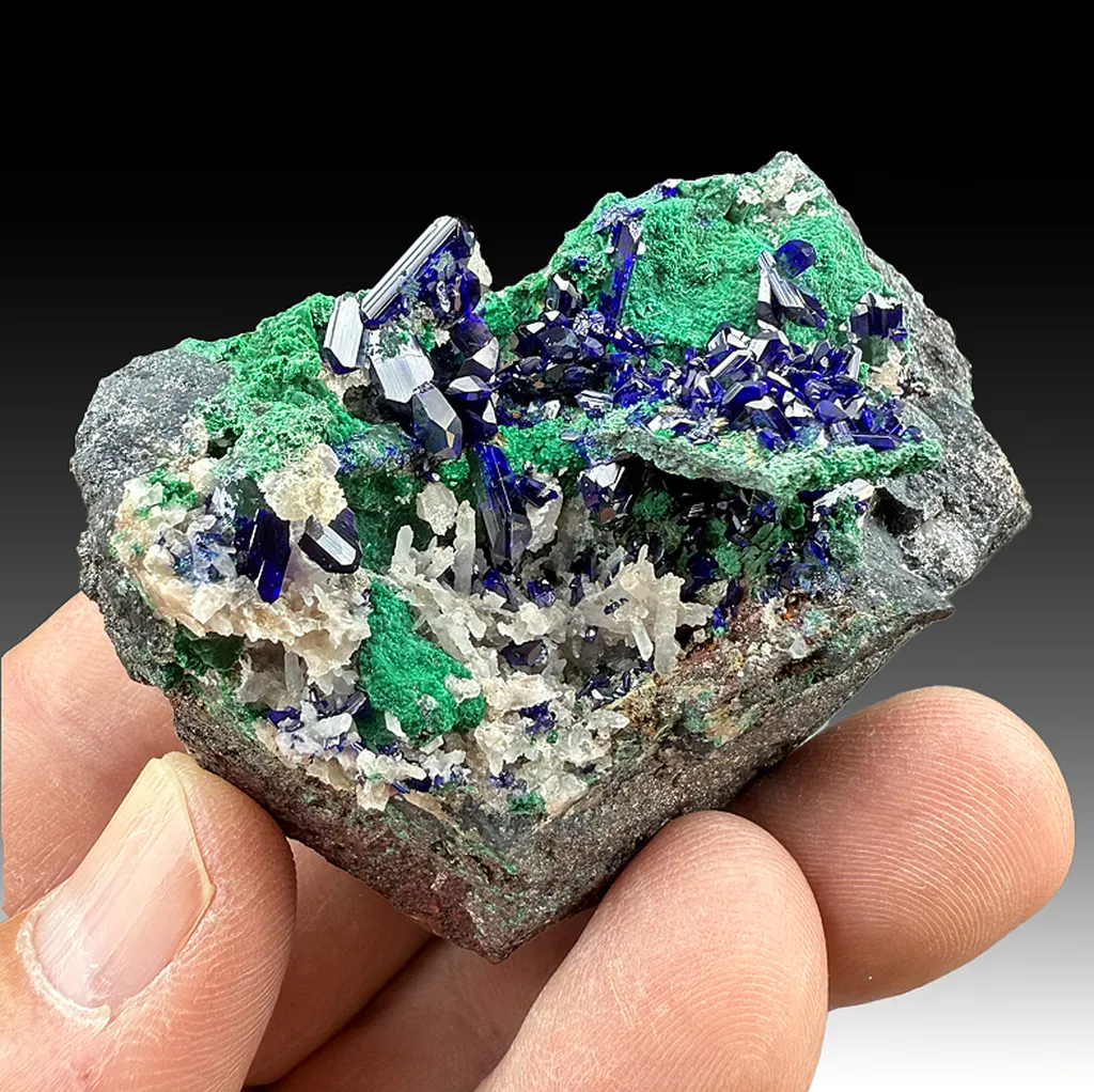 Azurite with Malachite, Quartz - image 1