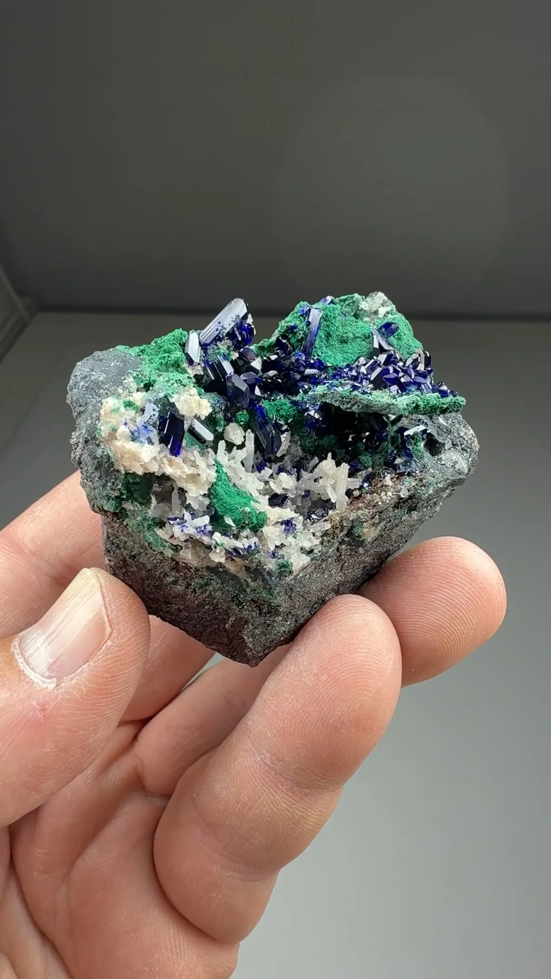 Azurite with Malachite, Quartz - image 2