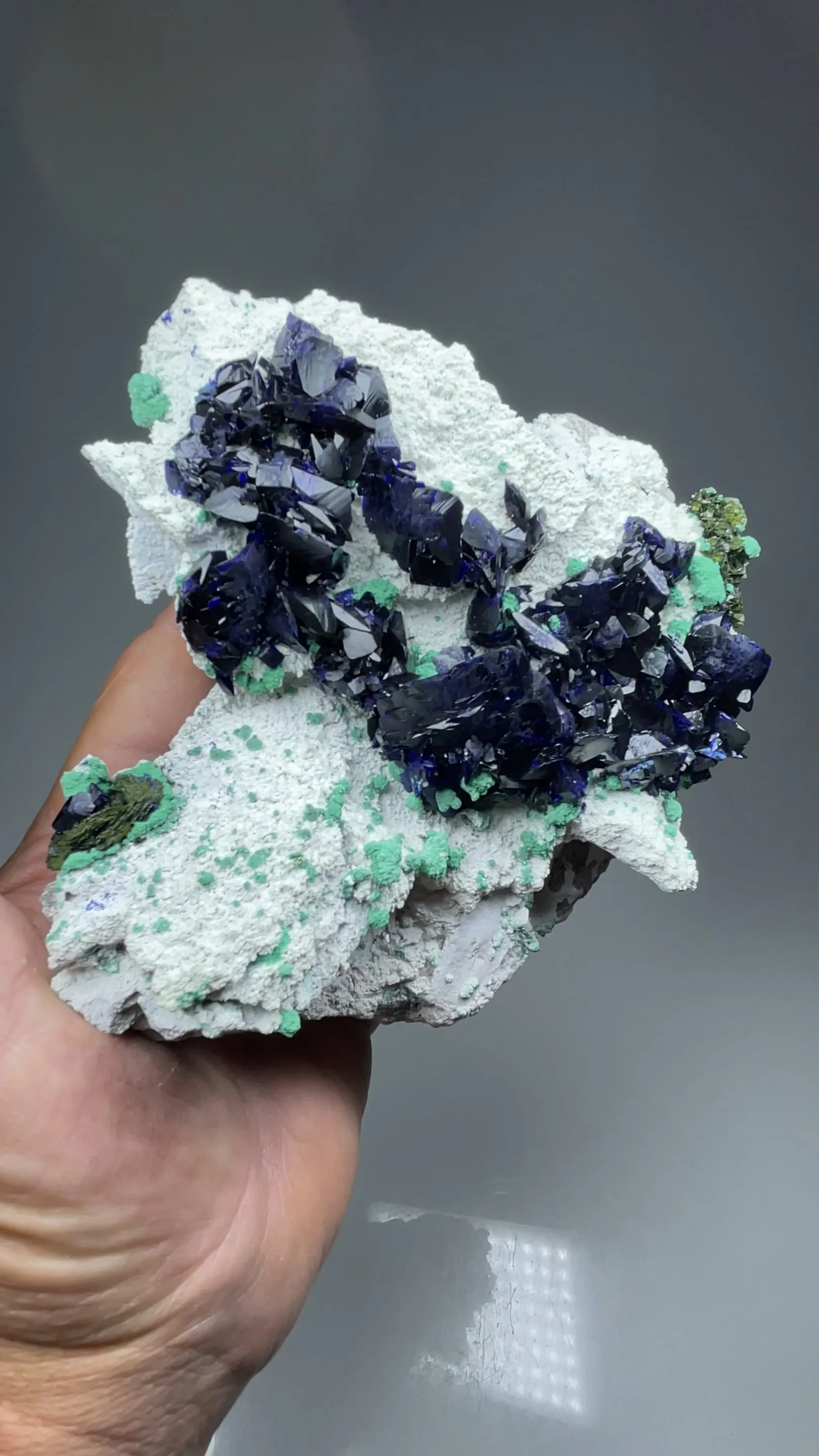 Azurite with Malachite, Volborthite - image 2