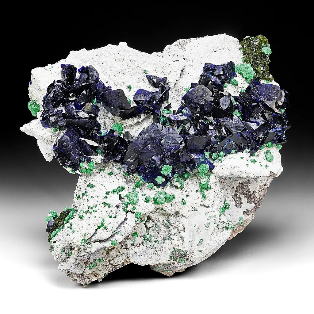 Azurite with Malachite, Volborthite image