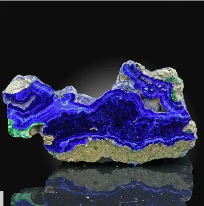 Azurite with Malchite geode, slabbed - image 1