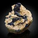 Azurite with minor Malachite on Dolomite - image 1