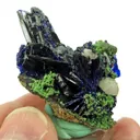 Azurite with Mottramite and Quartz - image 3