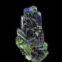 Azurite with Mottramite and Quartz - image 2