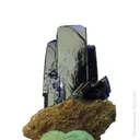 Azurite with Mottramite and Quartz - image 1