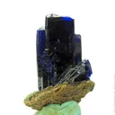 Azurite with Mottramite and Quartz - image 4