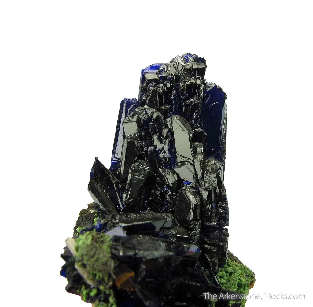 Azurite with Mottramite and Quartz - image 5