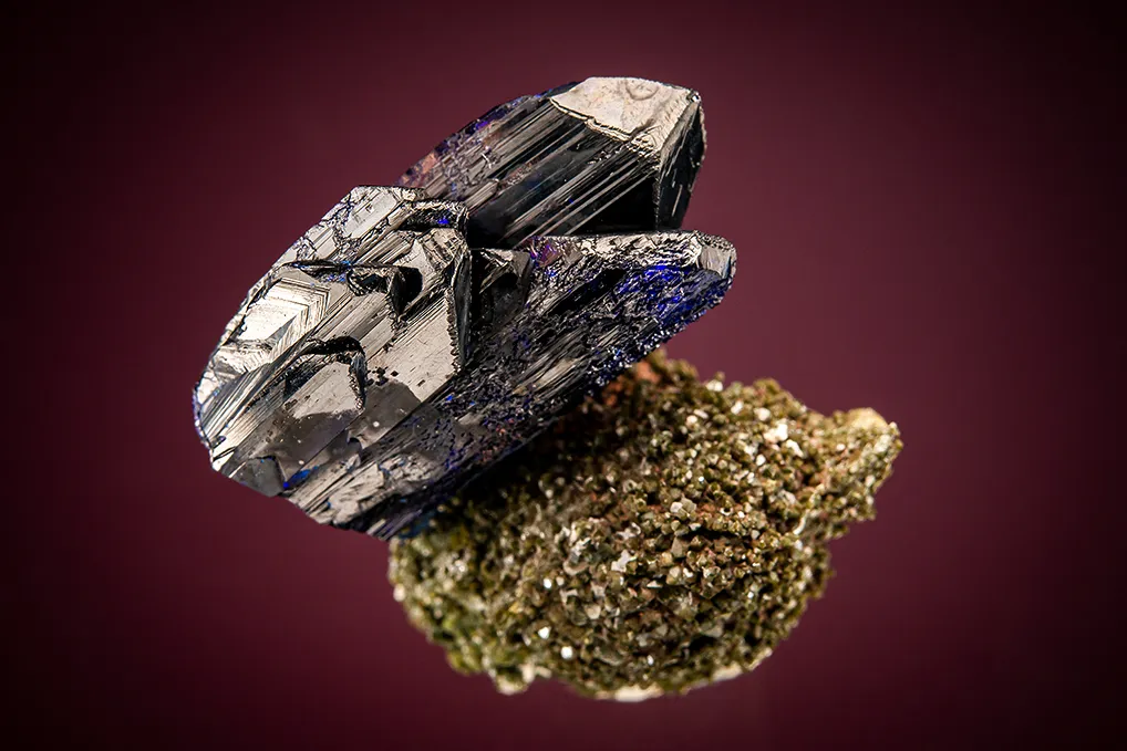 Azurite with Olivenite image