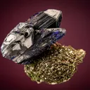 Azurite with Olivenite - image 1