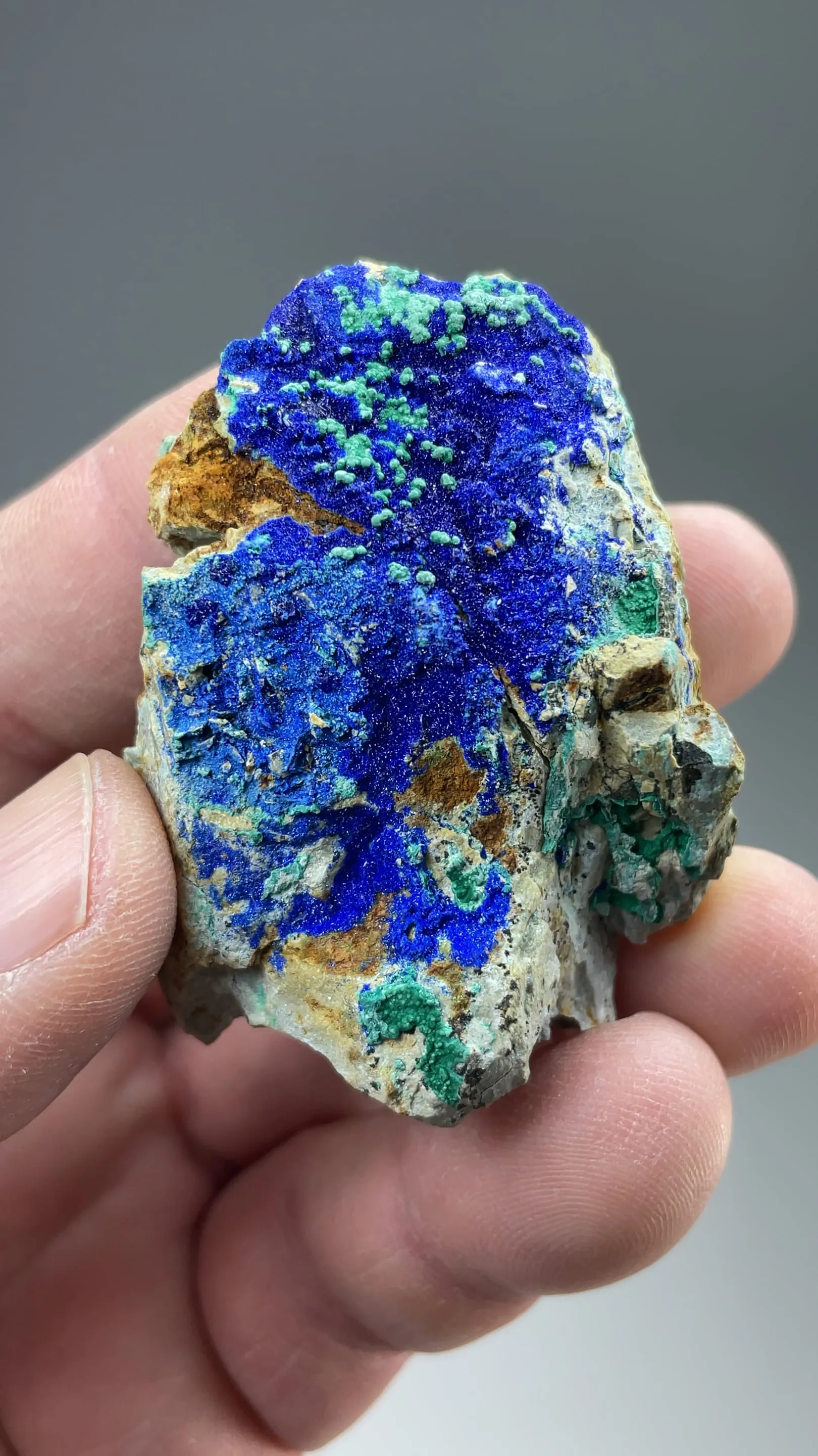 Azurite with Olivenite - image 2