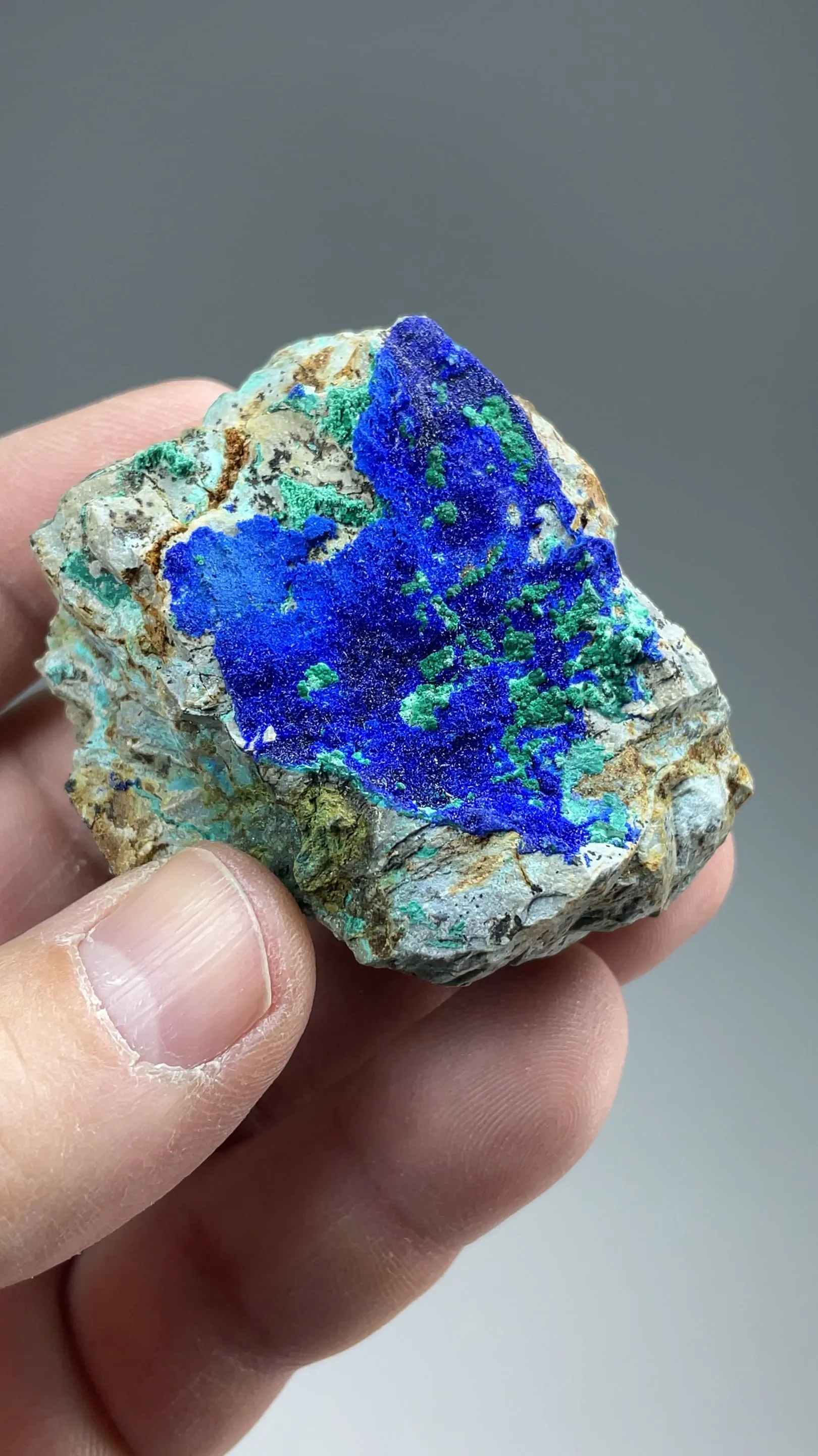 Azurite with Olivenite - image 3