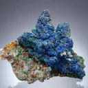 AZURITE with OLIVENITE CALCITE and MALACHITE - image 1
