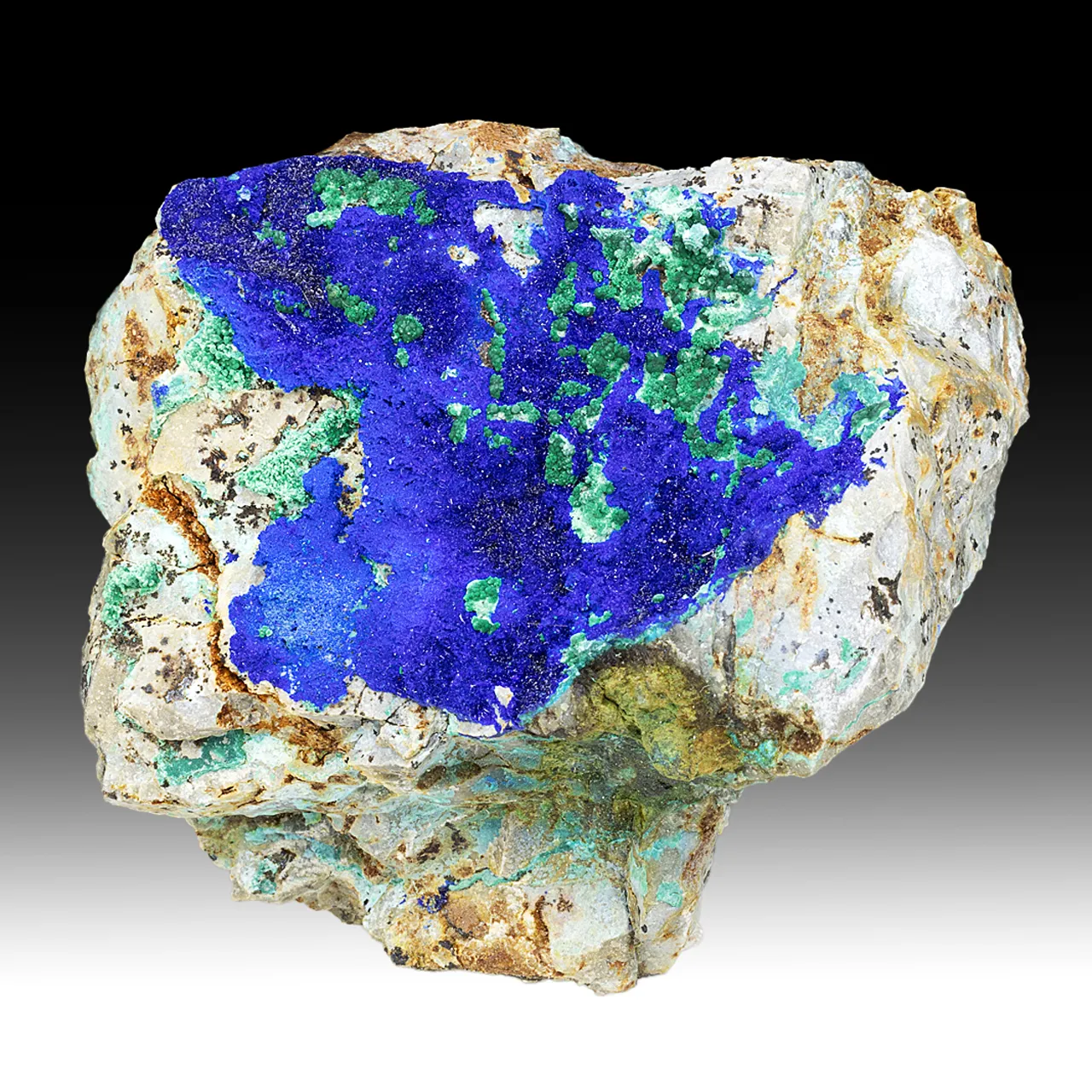 Azurite with Olivenite - image 1