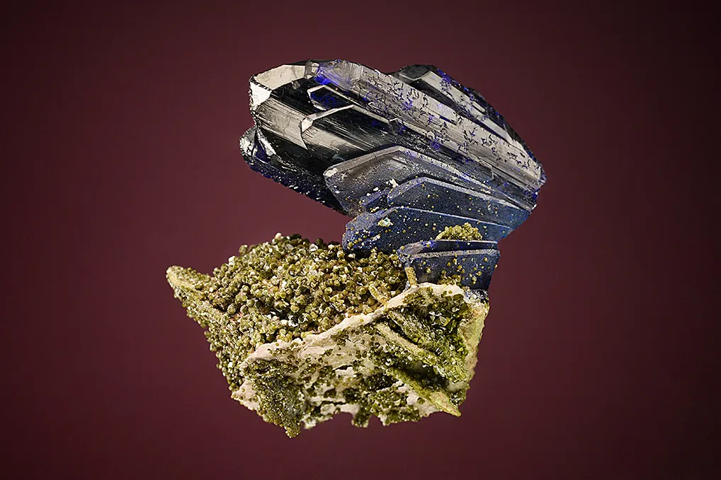 Azurite with Olivenite - image 2