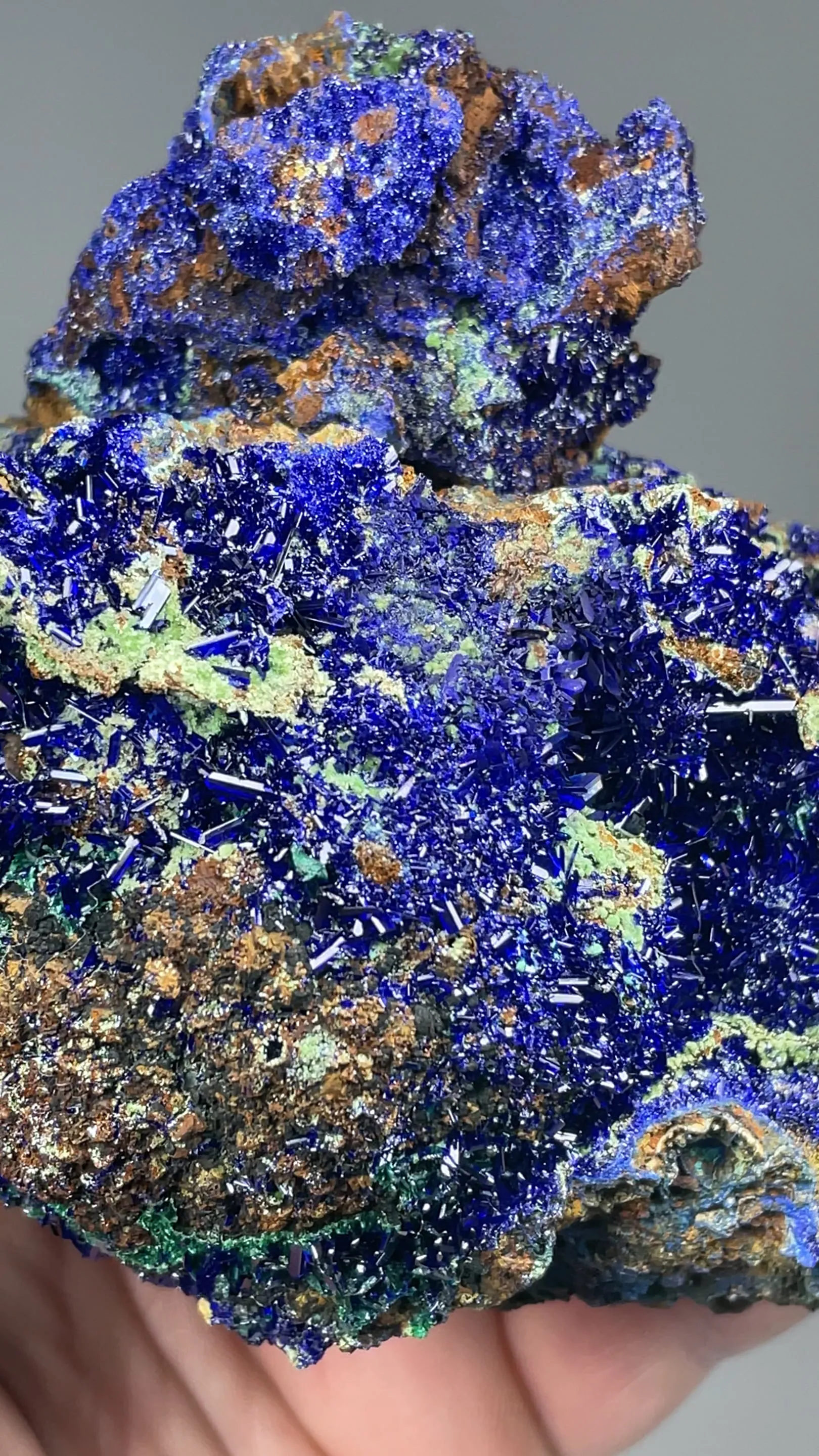 Azurite with Olivenite, Malachite - image 2